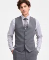 Tayion Collection Men's Classic-fit Pinstripe Suit Separate Vest In Gray