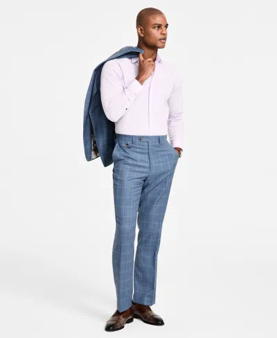 Tayion Collection Men's Classic-fit Plaid Suit Pants In Blue,pink