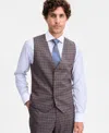 Tayion Collection Men's Classic-fit Plaid Suit Separate Vest In Multi