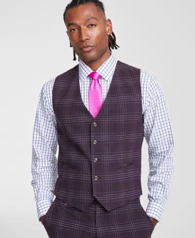 burgundy dress vest Renoir 201-8 Men's Classic Fit Suit Separate VEST