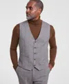TAYION COLLECTION MEN'S CLASSIC-FIT PLAID SUIT VEST