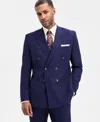 Tayion Collection Men's Classic-fit Solid Double-breasted Suit Separate Jacket In Blue