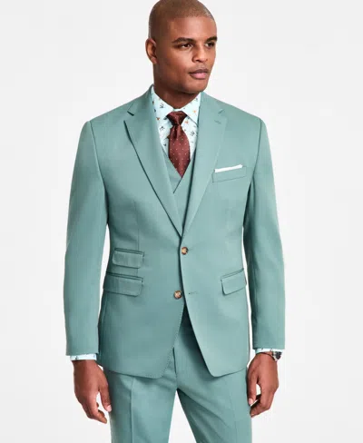 Tayion Collection Men's Classic Fit Solid Suit Jacket In Moss Green