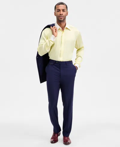 Tayion Collection Men's Classic-fit Solid Suit Separate Pants In Blue