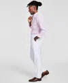 Tayion Collection Men's Classic-fit Solid Suit Separate Pants In White Solid