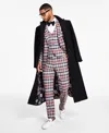 Tayion Collection Men's Classic-fit Wool Blend Overcoats In Black