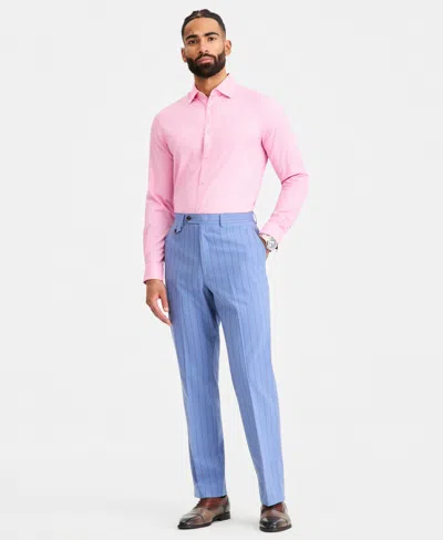 Tayion Collection Men's Classic-fit Blue Stripe Suit Separates Pants