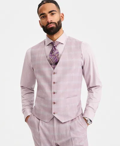 Tayion Collection Men's Classic-fit Dusty Rose Suit Separates Vest In Pink