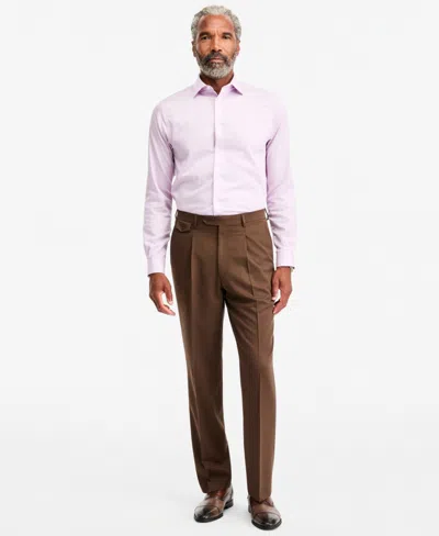 Tayion Collection Men's Classic-fit Medium Brown Suit Separate Pants In Multi
