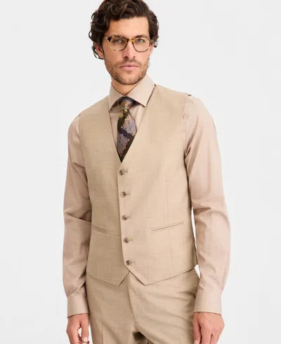 Tayion Collection Men's Classic-fit Suit Separates Vest In Brown
