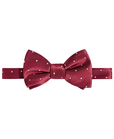 Tayion Collection Men's Crimson & Cream Dot Bow Tie In Red