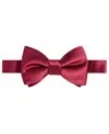 Tayion Collection Men's Crimson & Cream Solid Bow Tie In Red