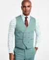 Tayion Collection Men's Regular-fit Suit Vest In Moss Green