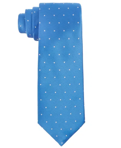 Tayion Collection Men's Royal Blue & White Dot Tie