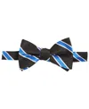 TAYION COLLECTION MEN'S ROYAL BLUE & WHITE STRIPE BOW TIE