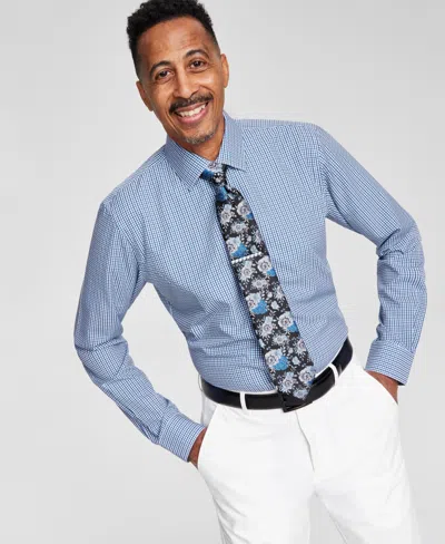 Tayion Collection Men's Slim-fit Check Dress Shirt In Multi