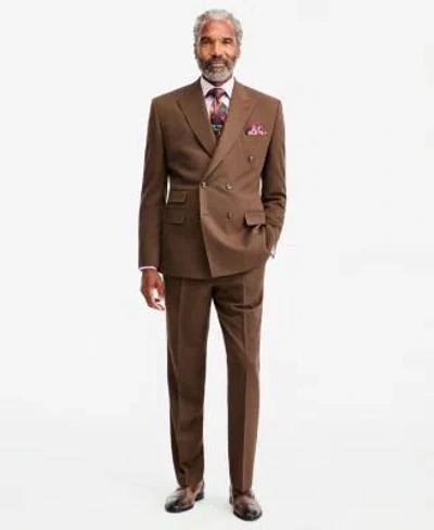 Tayion Collection Mens Classic Fit Medium Brown Suit Separates
