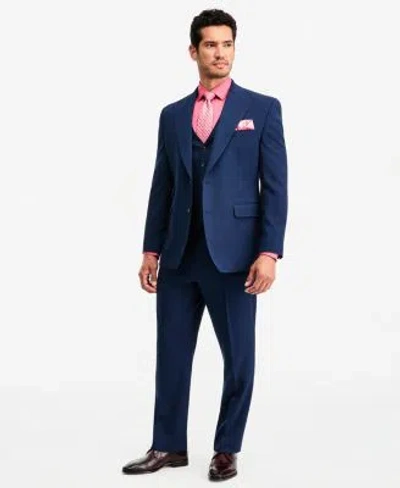 Tayion Collection Mens Classic Fit Navy Suit Separates In Blue