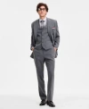 Tayion Collection Mens Classic Fit Pinstripe Double Breasted Suit Separates In Gray