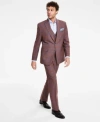 TAYION COLLECTION MENS CLASSIC FIT PLAID VESTED SUIT SEPARATES