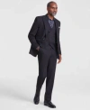 Tayion Collection Mens Classic Fit Solid Suit In Black