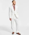 Tayion Collection Mens Classic Fit Solid Suit Separates In Off White