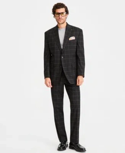 Tayion Collection Mens Classic Fit Suit Separates Jacket Pants In Black