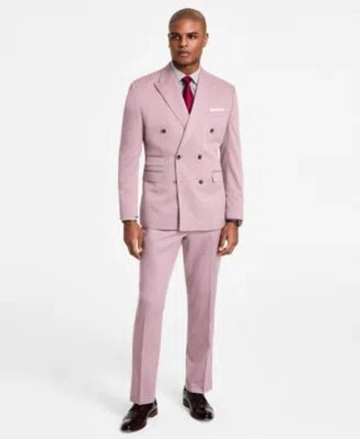 Tayion Collection Mens Regular Fit Suit Separates In Mauve