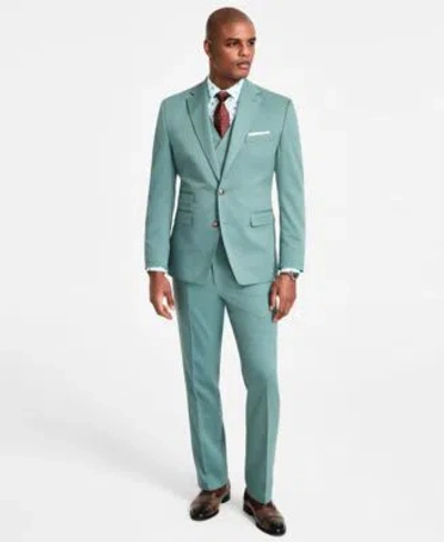 Tayion Collection Mens Regular Fit Suit Separates In Moss Green