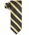 Tayion Men's Alpha Phi Stripe Tie In Gold In Black
