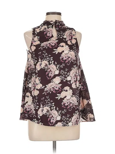 Pre-owned Taylor & Sage Sleeveless Blouse In Burgundy