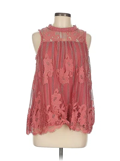 Pre-owned Taylor & Sage Sleeveless Blouse In Pink