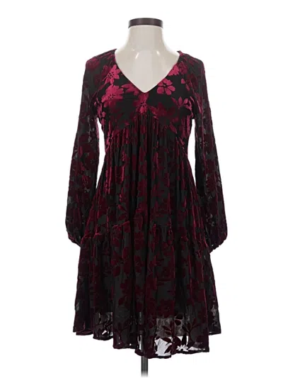 Pre-owned Taylor Casual Dress In Burgundy