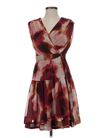 Pre-owned Taylor Casual Dress In Burgundy