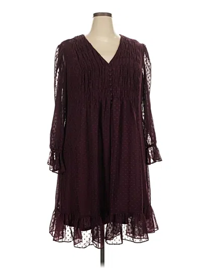 Pre-owned Taylor Casual Dress In Burgundy