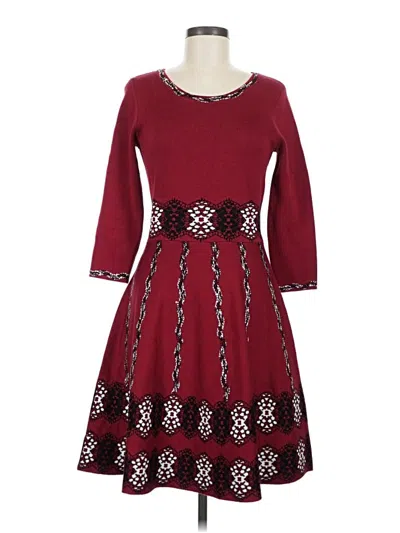 Pre-owned Taylor Casual Dress In Burgundy
