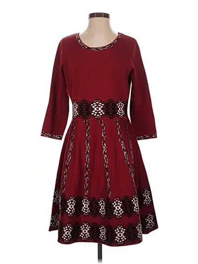 Pre-owned Taylor Casual Dress In Burgundy