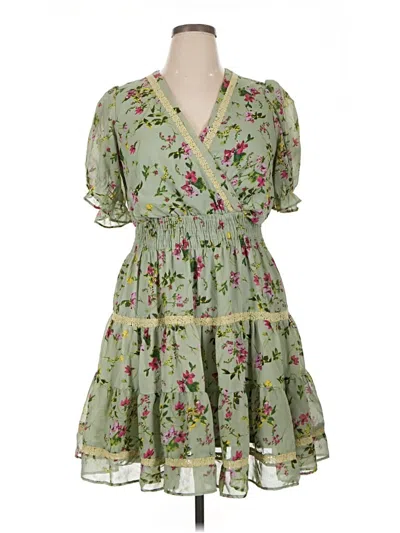 Pre-owned Taylor Casual Dress In Green