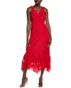 Taylor Printed Chiffon Maxi Dress In Red