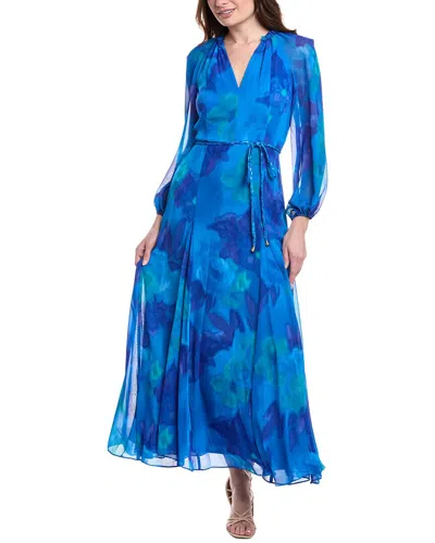 Taylor Chiffon Maxi Dress In Blue