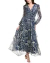 Taylor Chiffon Midi Dress In Blue