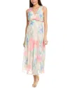 Taylor Chiffon Midi Dress In White