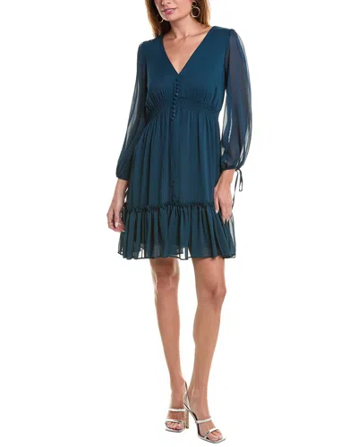 Taylor Chiffon Mini Dress In Blue