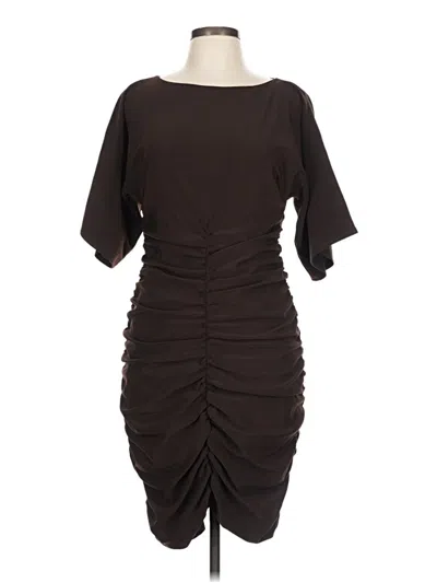 Pre-owned Taylor Cocktail Dress In Brown