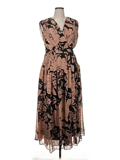 Pre-owned Taylor Cocktail Dress In Brown