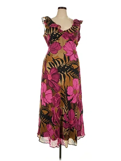 Pre-owned Taylor Cocktail Dress In Brown