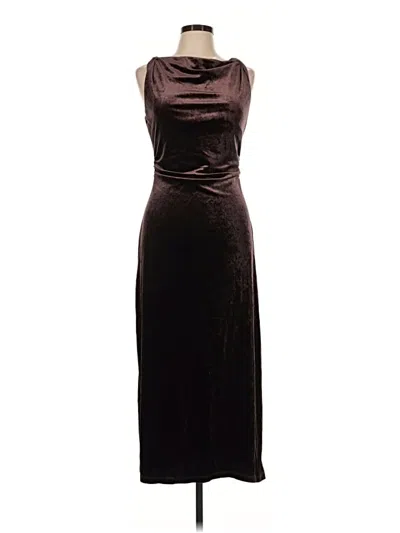 Pre-owned Taylor Cocktail Dress In Brown