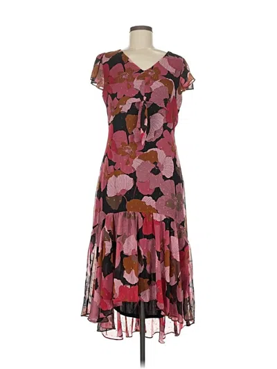 Pre-owned Taylor Cocktail Dress In Burgundy