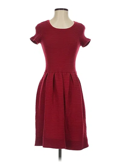 Pre-owned Taylor Cocktail Dress In Burgundy