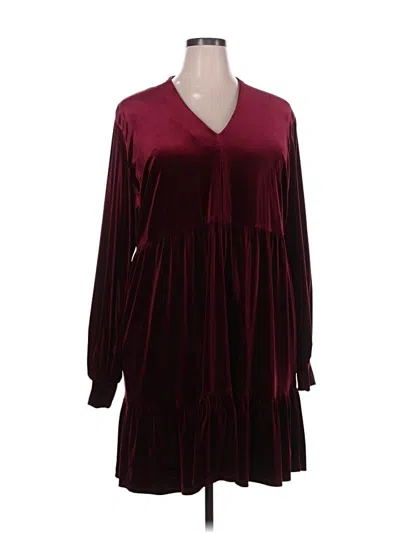 Pre-owned Taylor Cocktail Dress In Burgundy
